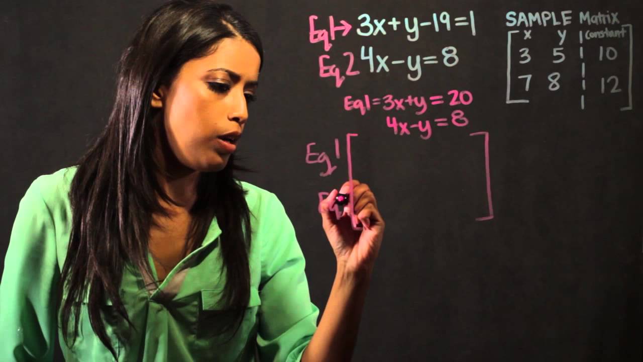 How to Use Matrices to Solve Linear Equations : Math Fundamentals