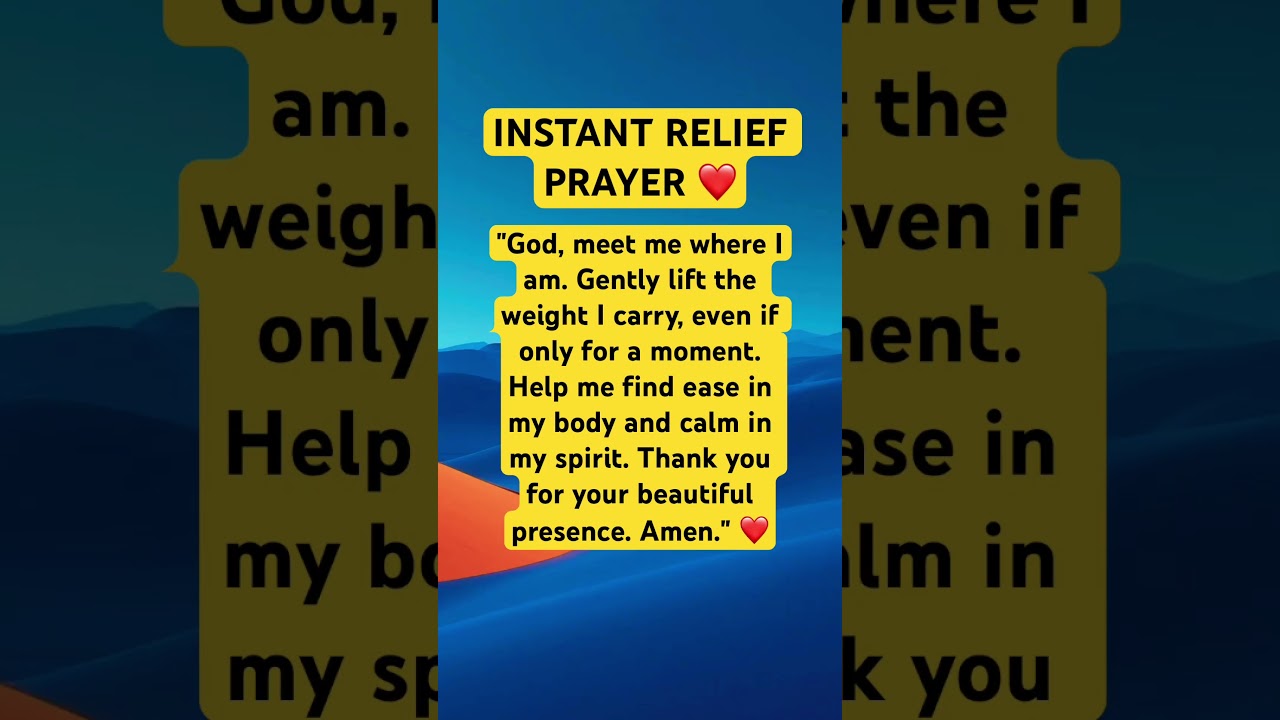 INSTANT RELIEF PRAYER 
