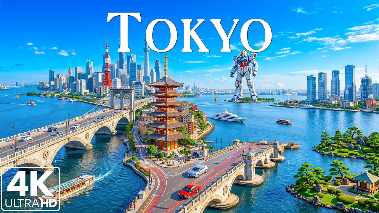Tokyo 2026 4K 🇯🇵 Futuristic Neon Megacity – High Tech Architecture &  Stunning Skyline Views