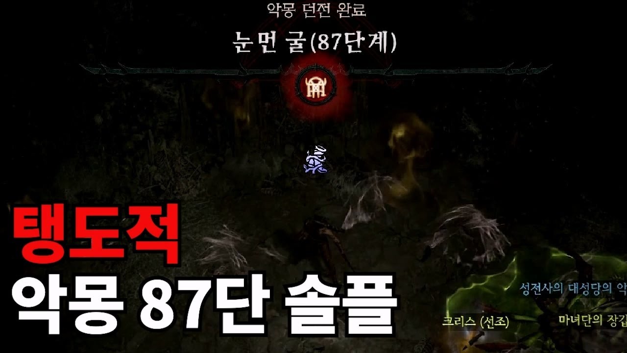 [디아블로4] 회칼 도적 악몽 87층 솔플 클리어 영상