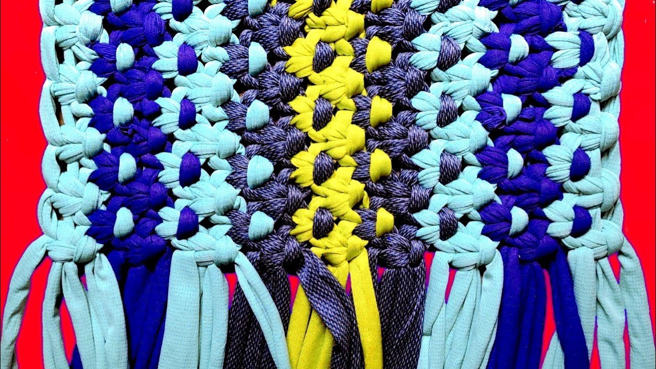 Super easy doormat idea, paydan banane ka tarika, doormat making at home with old clothes کاردستی