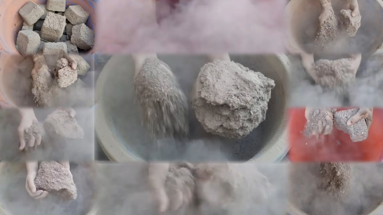 Dust storm 🌪️😷 cement Gritty crunchy texture dry crumbling satisfied||Queen Editx 