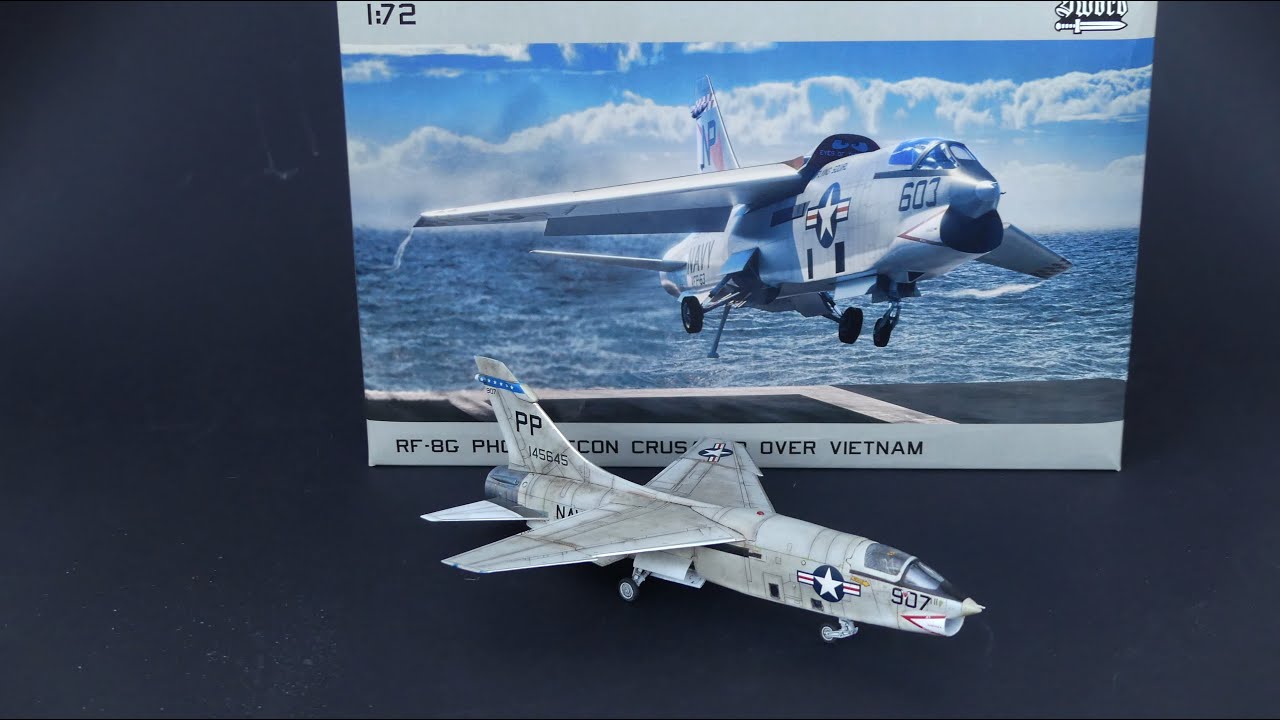 Vought RF-8G photo-recon Crusader over Vietnam 1/72 (Sword) build and final reveal