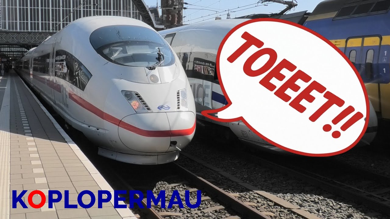 Toeterconcert afscheidsrit ICE3M op Amsterdam Centraal!!