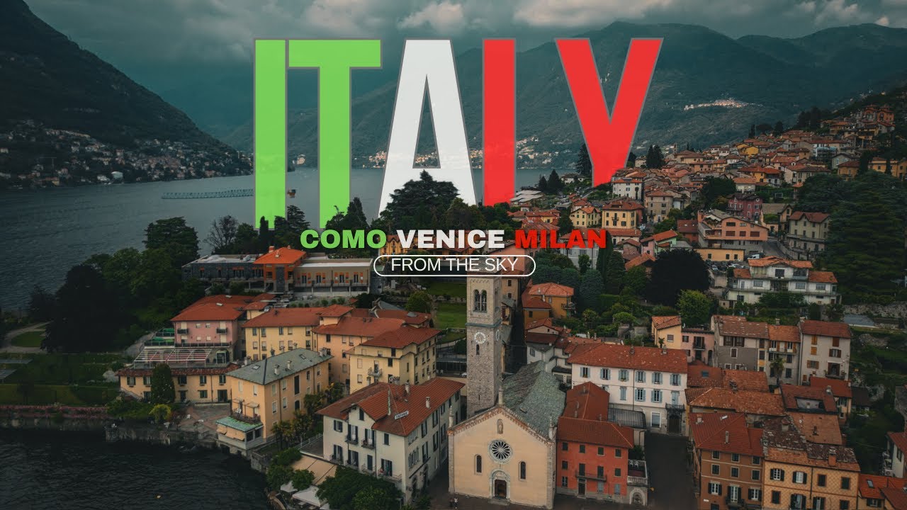 Italy from the sky 4k footage