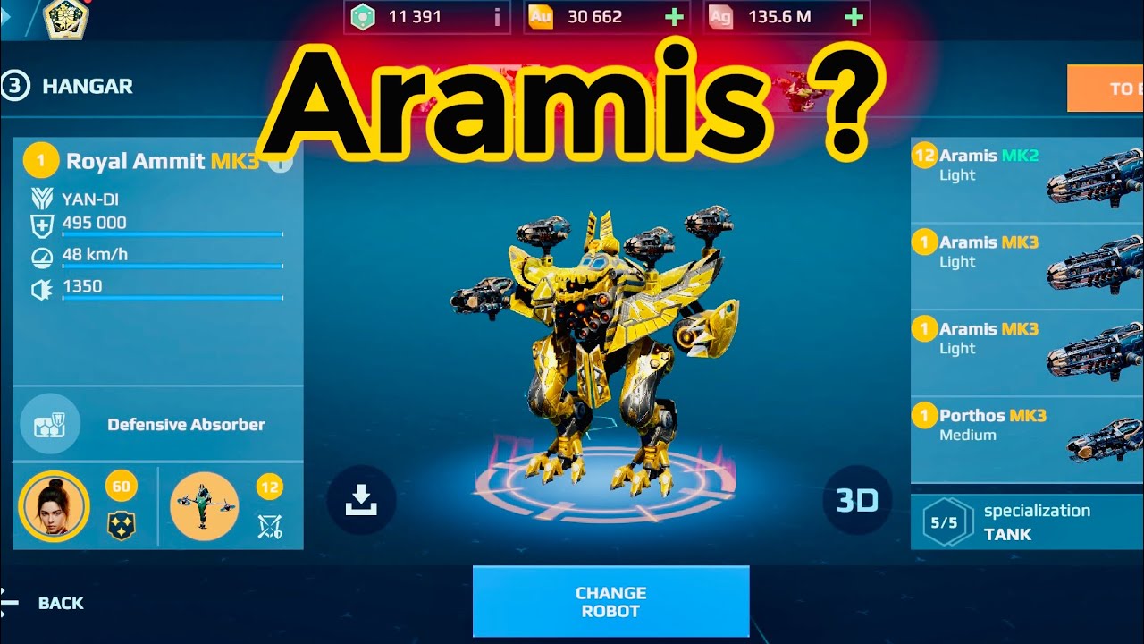 Ammit Aramis | War Robots Gameplay 