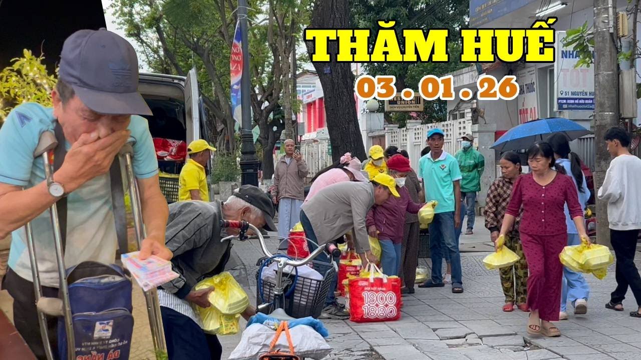 Lang thang Huế thương cảnh nghèo các cao niên lê thê kiếm sống trên đường