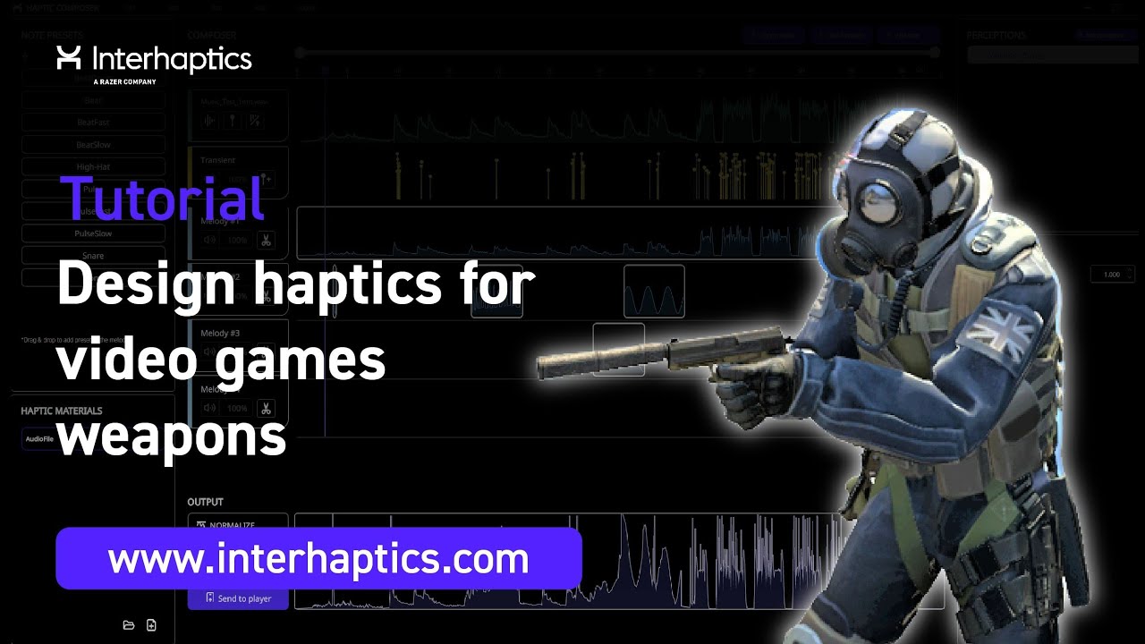 How to easily design the haptic feeling of weapons in videos games | Haptic Composer Tutorial