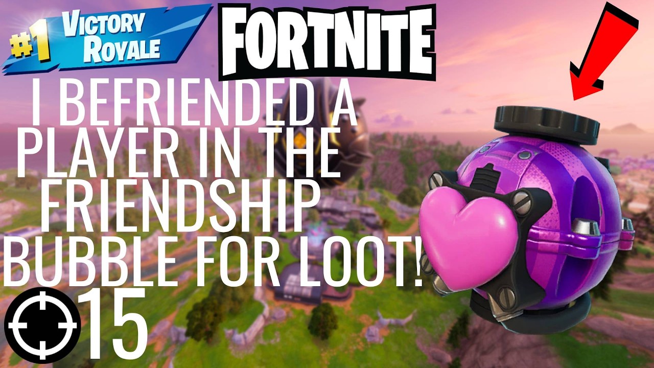 Playing Fortnite Solo I BEFRIENDED A PLAYER IN THE FRIENDSHIP BUBBLE!
