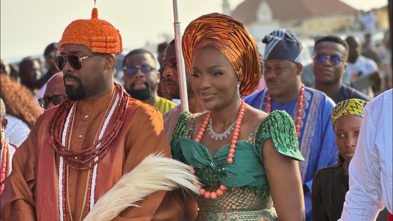 Nigeria Warri King His Majesty Olu Atuwatse ||| & Beautiful Wife St0rm Cape Coast Oguaa Fetu Afahye 