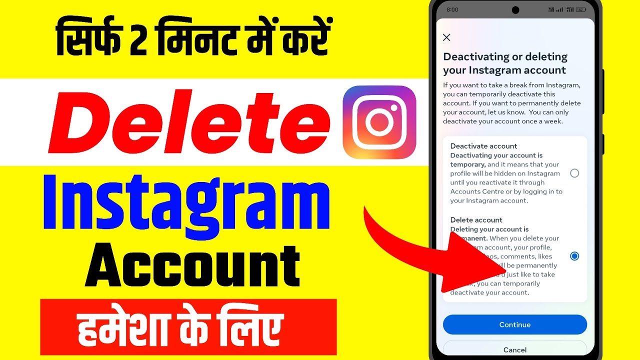 Instagram Account Delete Kaise Kare Permanently | How To Instagram Account Permanently 2025