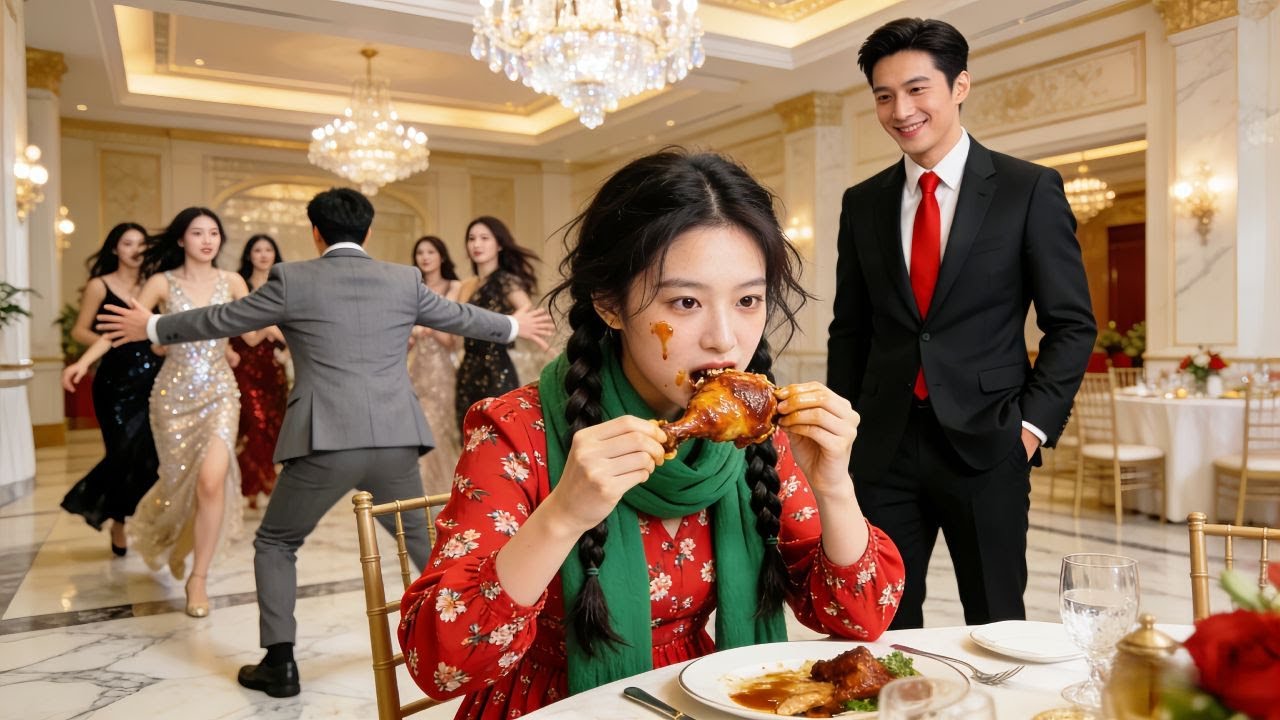 💕في الحفل سعت كل النساء لقلب الـCEO، إلا فتاة ريفية كانت تأكل فقط! فوقع في حبها!