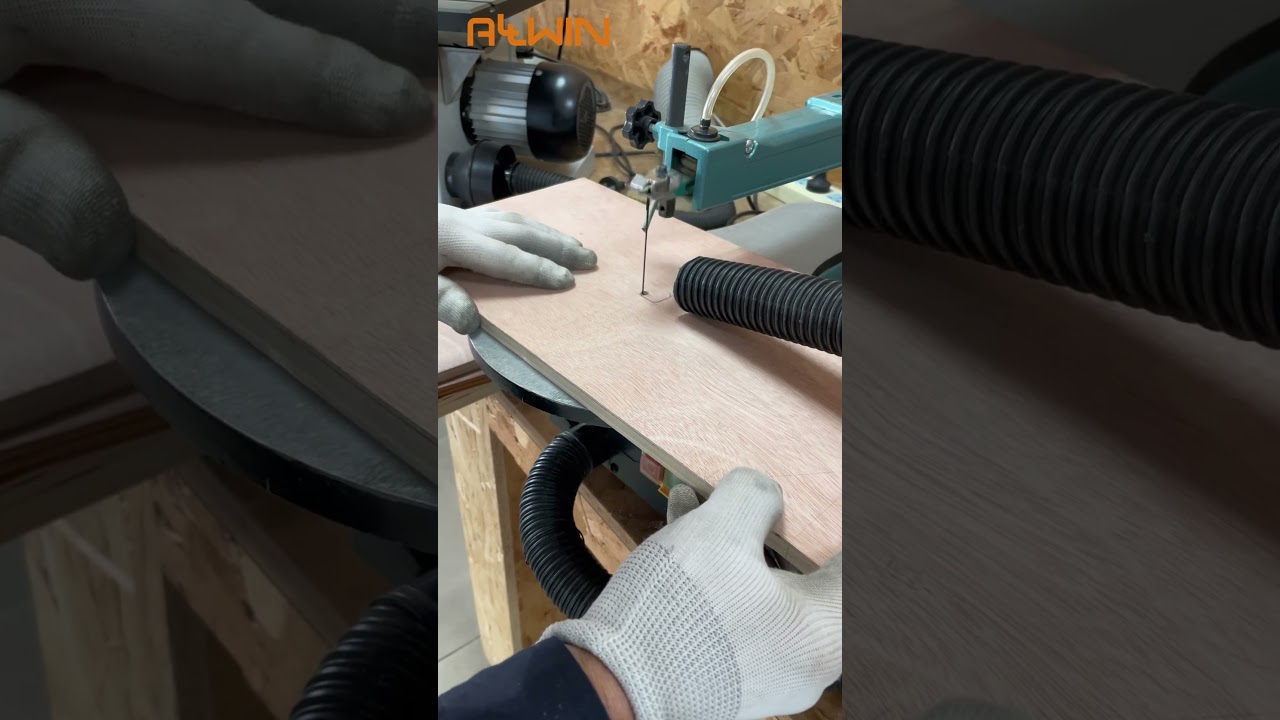 Using the Allwin 16-inch Variable Speed Control Scroll Saw, fantastic for wood cutting 🤩