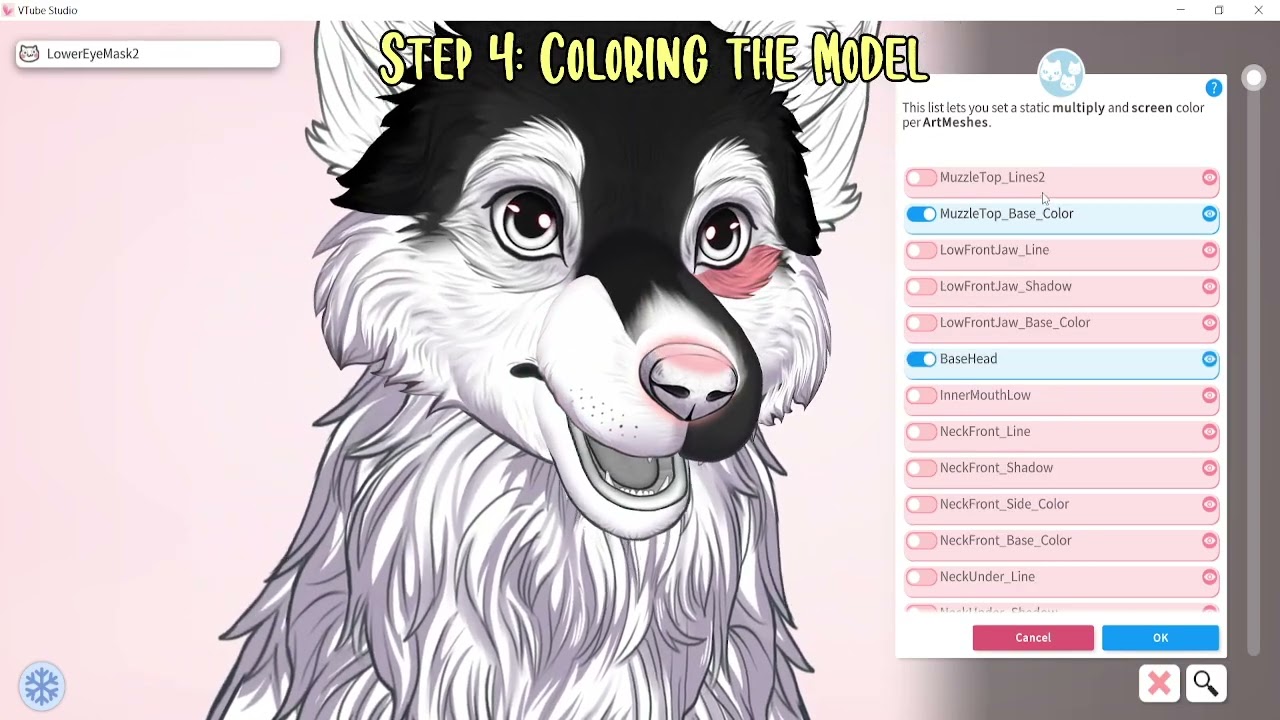 Live2D Customizable Wolf VTuber Model Tutorial