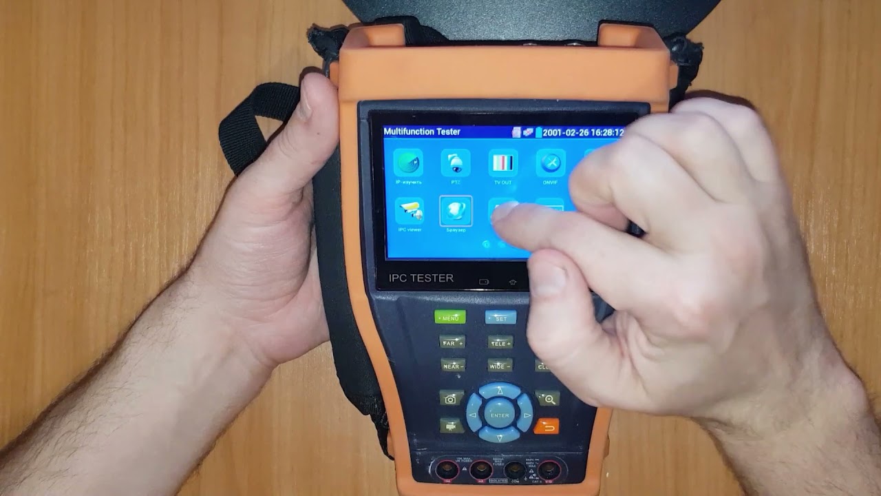 Tezter TIP-T-MT-4,3 Универсальный монитор-тестер аналоговых и IP-видеокамер. Ip Camera Tester. Обзор