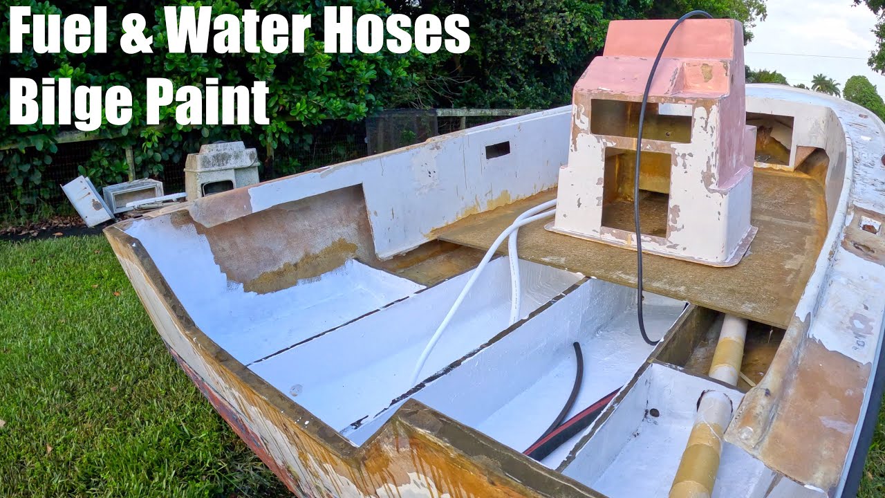 Mako Boats || 171cc Restoration Project || Fuel & Water Hoses || Bilge Paint