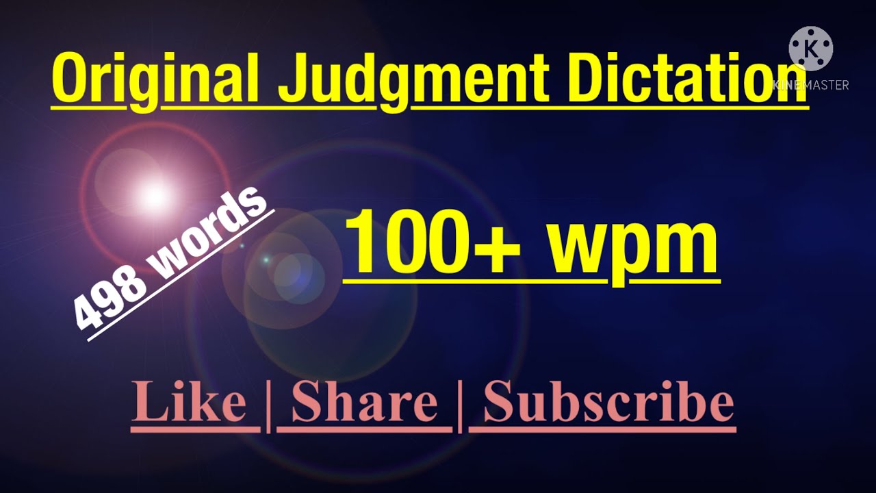 Supreme Court Original Judgment Dictation | 100+ wpm | DDC | Allahabad High Court | RSMSSB