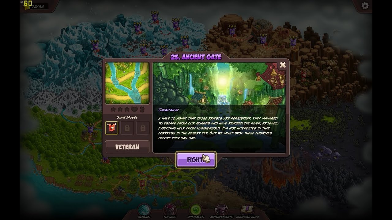 Kingdom Rush Vengeance Ancient Gate Veteran 3 Stars