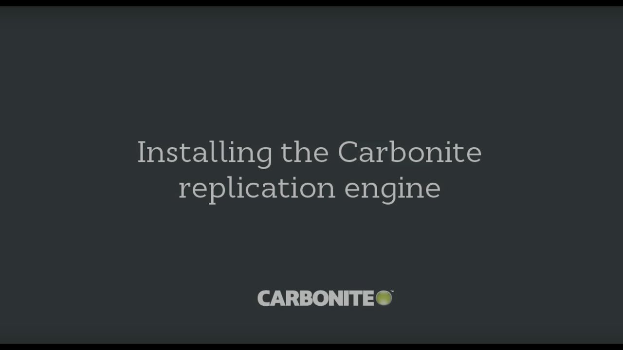 Carbonite Migrate   Install console
