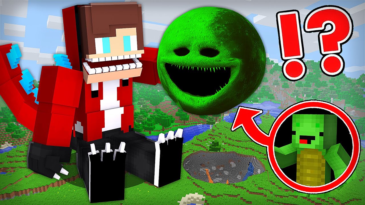 BIGGEST GODZILLA JJ found Mikey MOON WAKES UP in Minecraft Challenge - Maizen