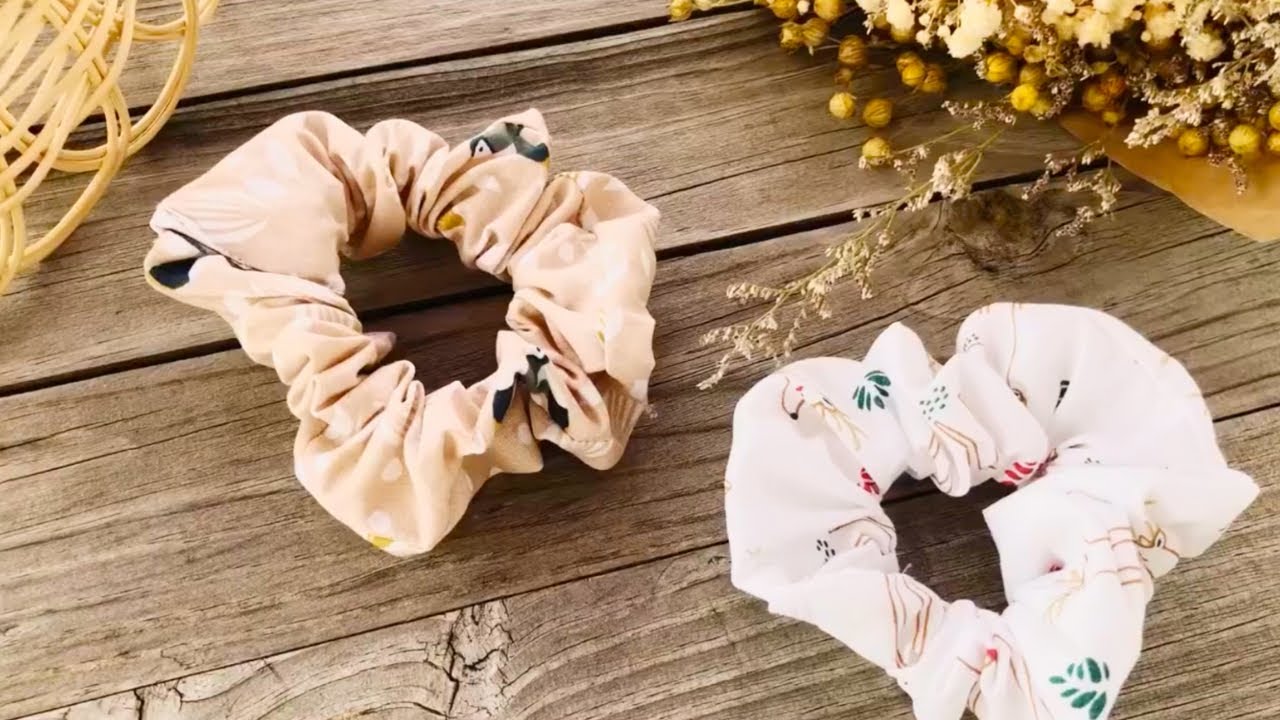 Tuto chouchou élastique en tissu facile pour débutants.
