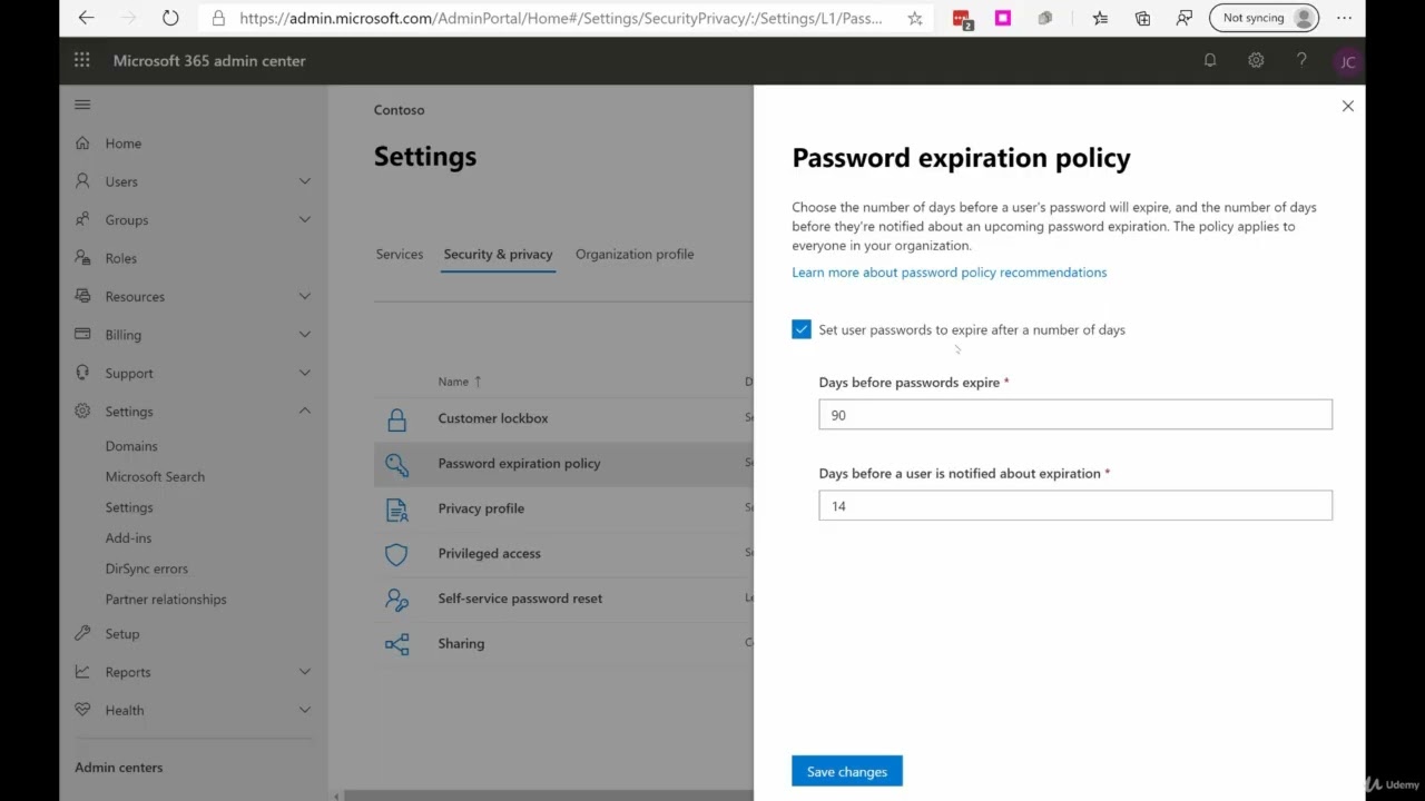 13. How to configure Password Expiration in Microsoft 365 - Microsoft 365 Security Administration