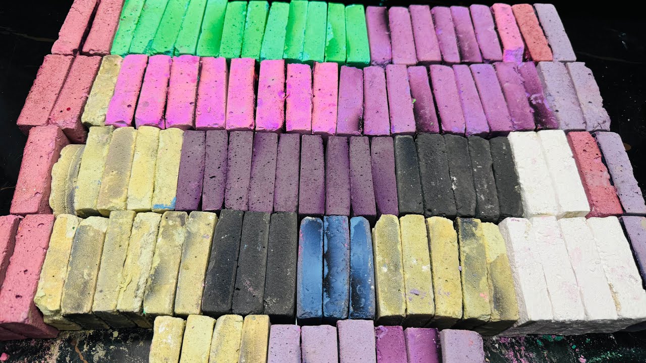 Chalk Bars Crush Satisfying ASMR | Satisfying Chalk Crush Video