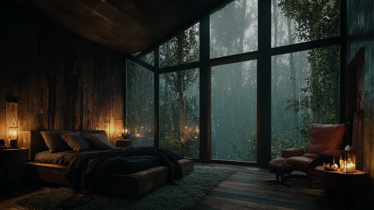 Soothing Rain Sounds & Piano | Music to Fall Asleep Fast