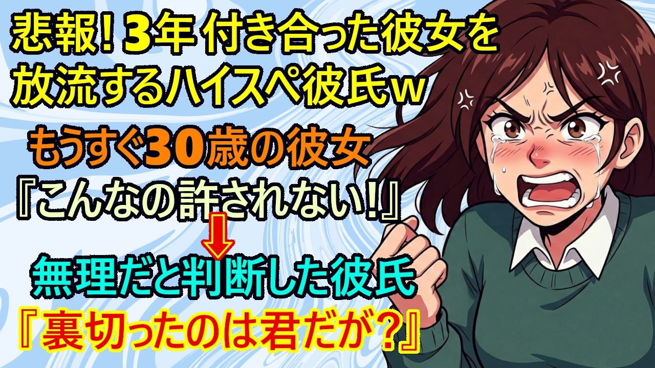 【修羅場】悲報！結婚の話しを切り出したはずなのに別れ話になってしまう女さんw　29歳の彼女『3年も付き合って別れるなんて無責任でしょ！』　→ハイスぺ彼氏『オレはキミに何回も言ったよな？無責任は誰だ？』