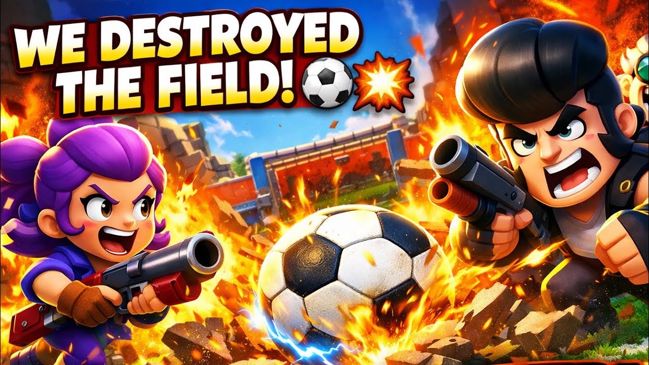 INSANE Longest Brawl Ball Match EVER! ⚽💥 We Destroyed the Whole Field!