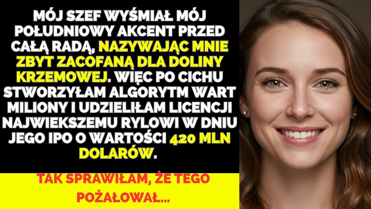Były szef wyśmiał mój akcent – sprawiłam, że jego IPO warte 420 mln $ zniknęło