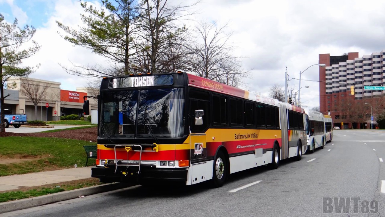 A ride on MTA Maryland's BaltimoreLINK InfoBus (9619)  on the Route 8