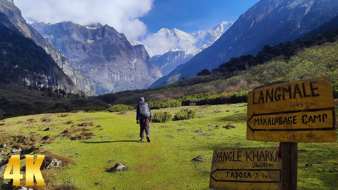 Makalu Base Camp Trek Day-4, Langmale(4400m) |Let's Go| 4K