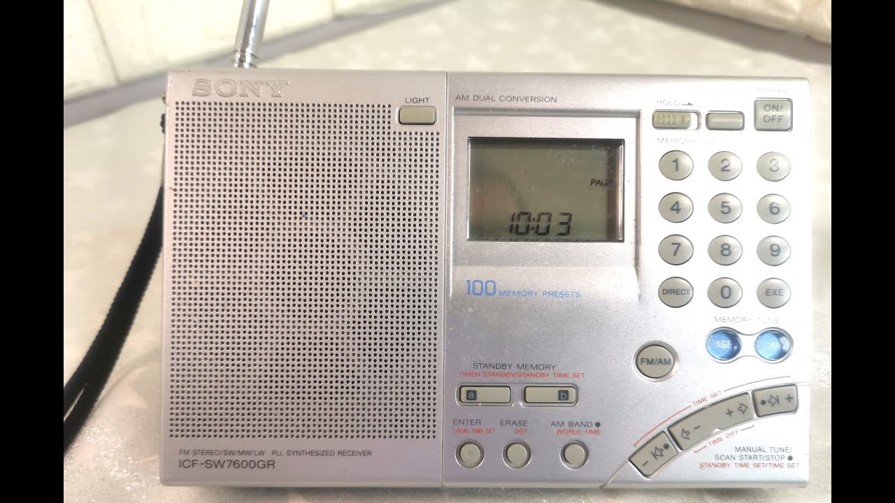 Sony ICF SW7600GR Portable FM/SW/MW/LW PLL Synthesized World Radio Receiver