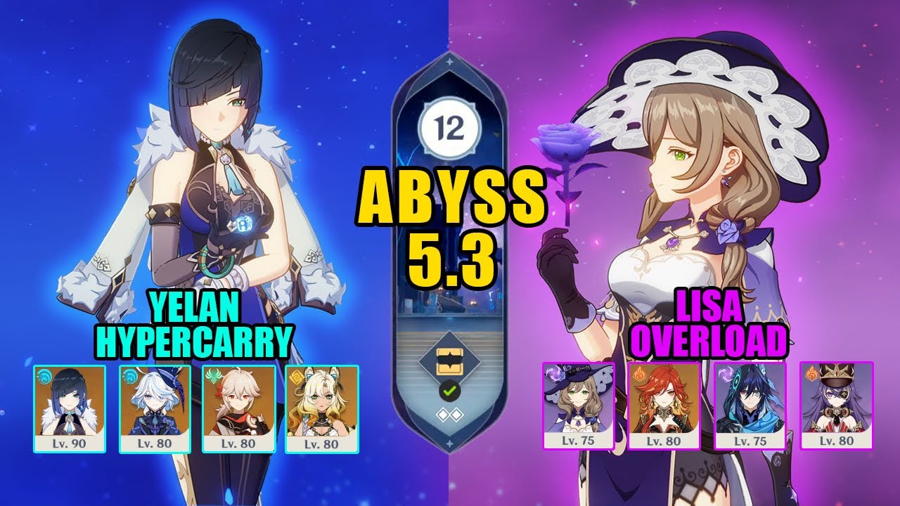 C2 Yelan Hypercarry & C5 Lisa Overload | Spiral Abyss 5.3 | Genshin Impact