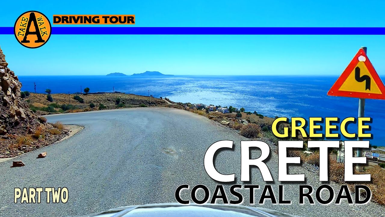 Greece, Crete - Coastal Road to Agia Galini - Driving Tour - ASMR - Part II