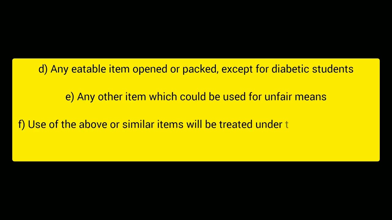 LIST OF PERMITTED/BARRED ITEMS in BOARD EXAM 2025