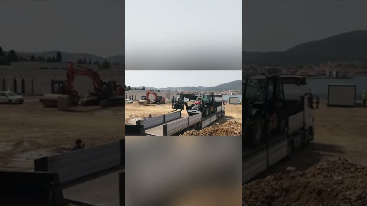 mst telehandler tırdan indiriyoruz