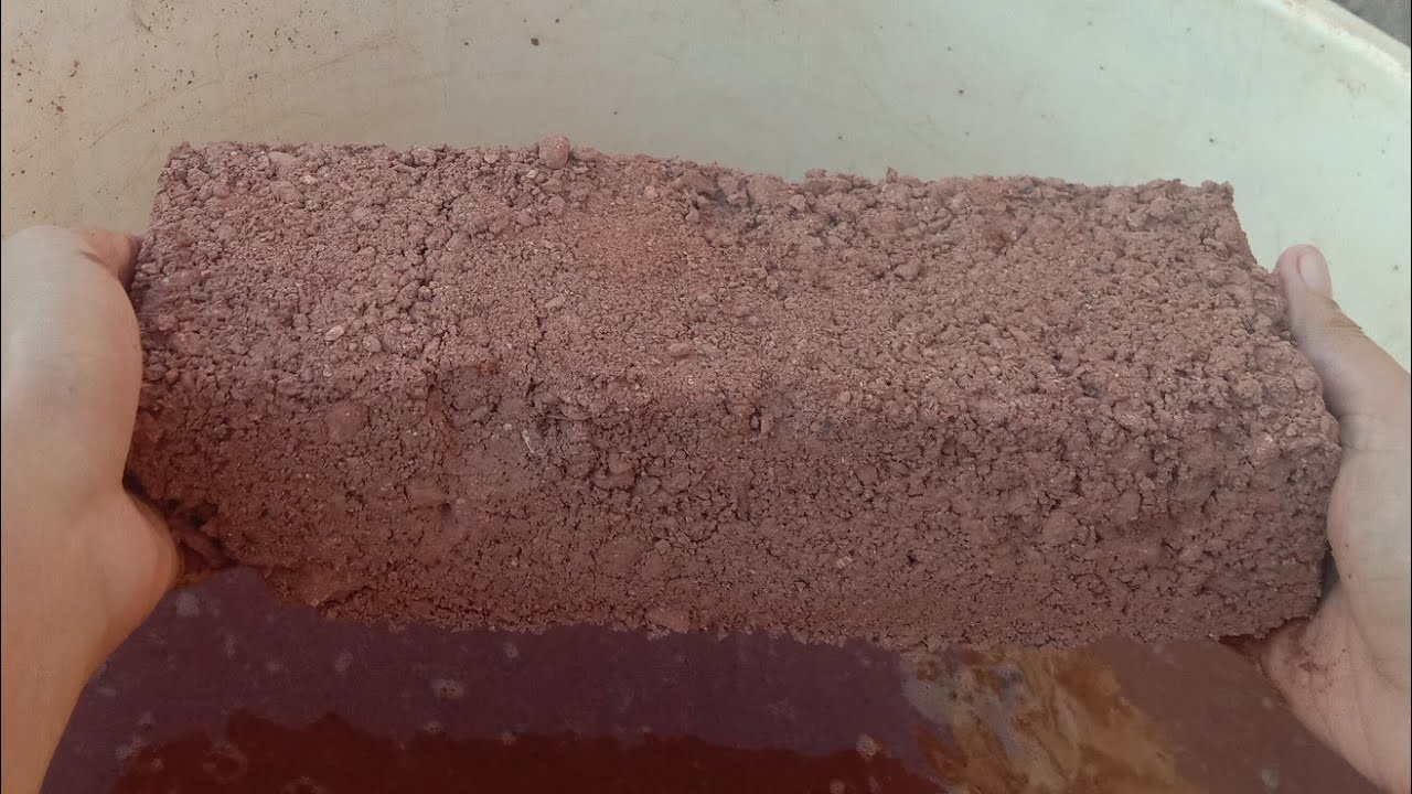 ASMR:❤Super gritty red dirt bars crumbling in water.
