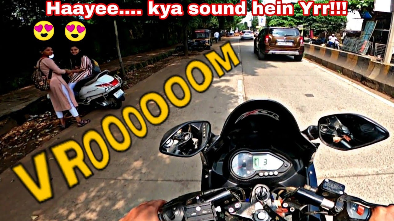 Public Reaction On my Austin Racing exhaust🔥on Pulsar 220f🥵 | Pura tabahi macha Diya iss exhaust ne🥵