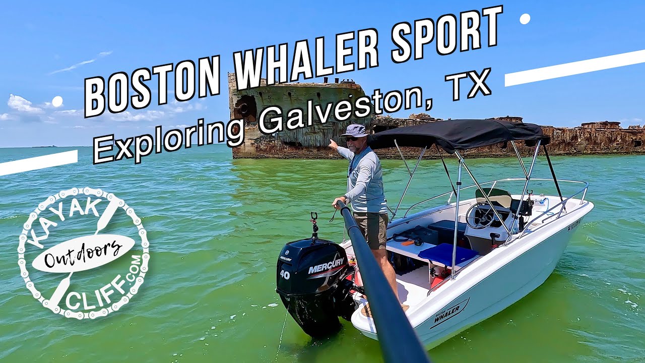 Boston Whaler Sport Exploring Galveston Texas
