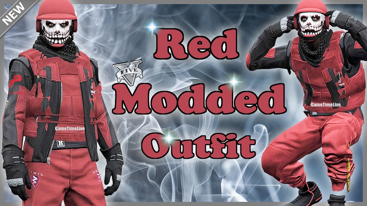 GTA 5 *NEW* Red Adversary Male Outfit Tutorial! (PATCH 1.52) 2 Console Method (LOGOS, COLORED ARMOR)
