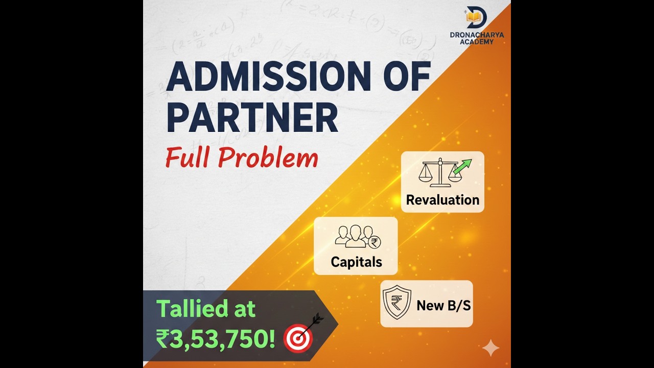 Most Important 20-Mark Problem: Admission of Partnership | TS & AP Intermediate#admissionofpartner