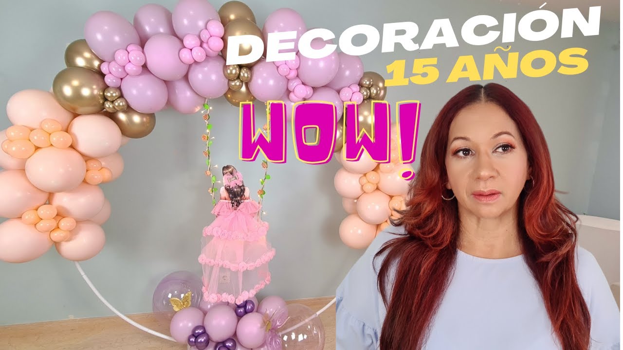 Decorando Un Aro Para 15 AÑOS!!! con Quinceañera INCLUIDA!!😍Quinceañera Balloon Decoration😊