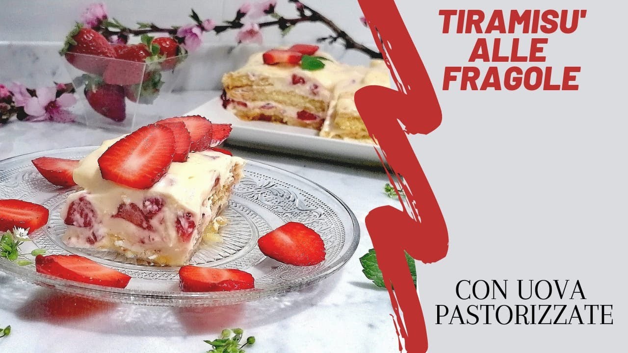 tiramisu' alle fragole con uova pastorizzate ricetta bimby con merendine @Freddidolciaria