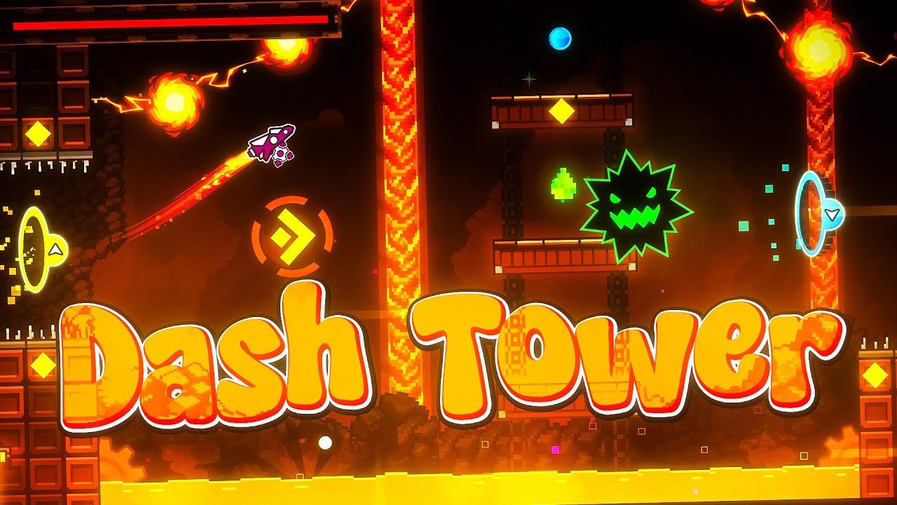 «Dash Tower» от Dymond16 [ВСЕ МОНЕТЫ] | Geometry Dash Daily 