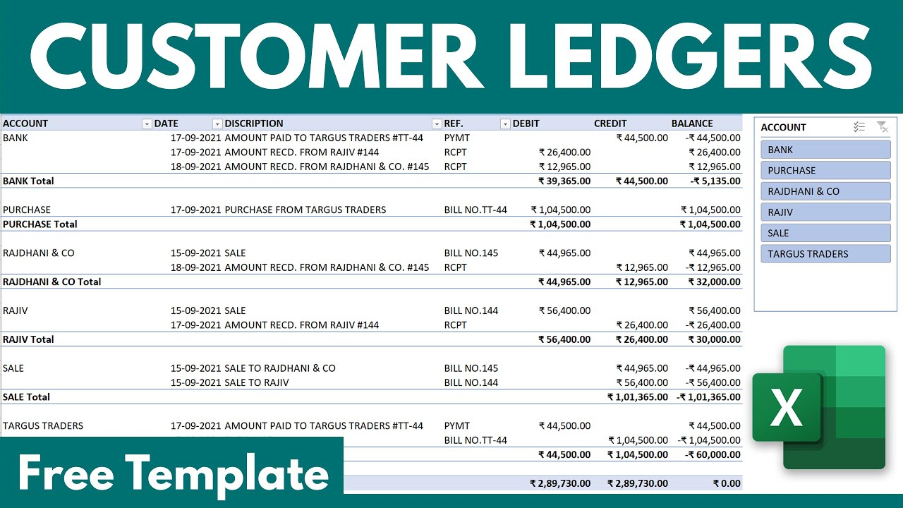How to automate Accounting Bookkeeping, Ledger and Trial Balance in Microsoft Excel
