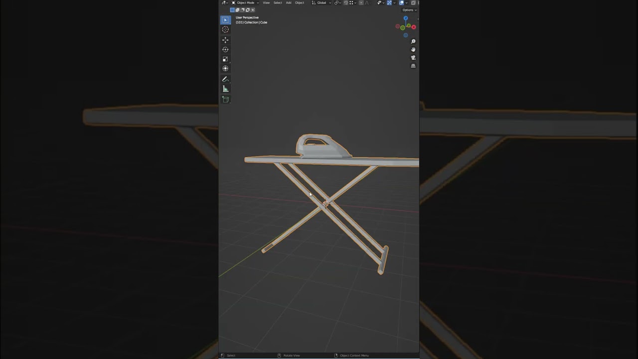 [Ironing Board] Blender Low Poly Modeling Day 92/365