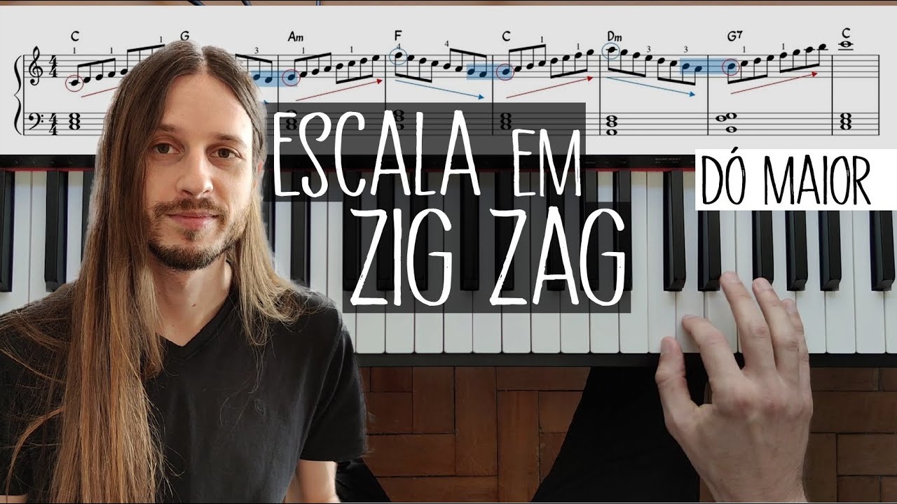 Escala em Zig Zag - exercício de domínio e flexibilidade no piano e teclado