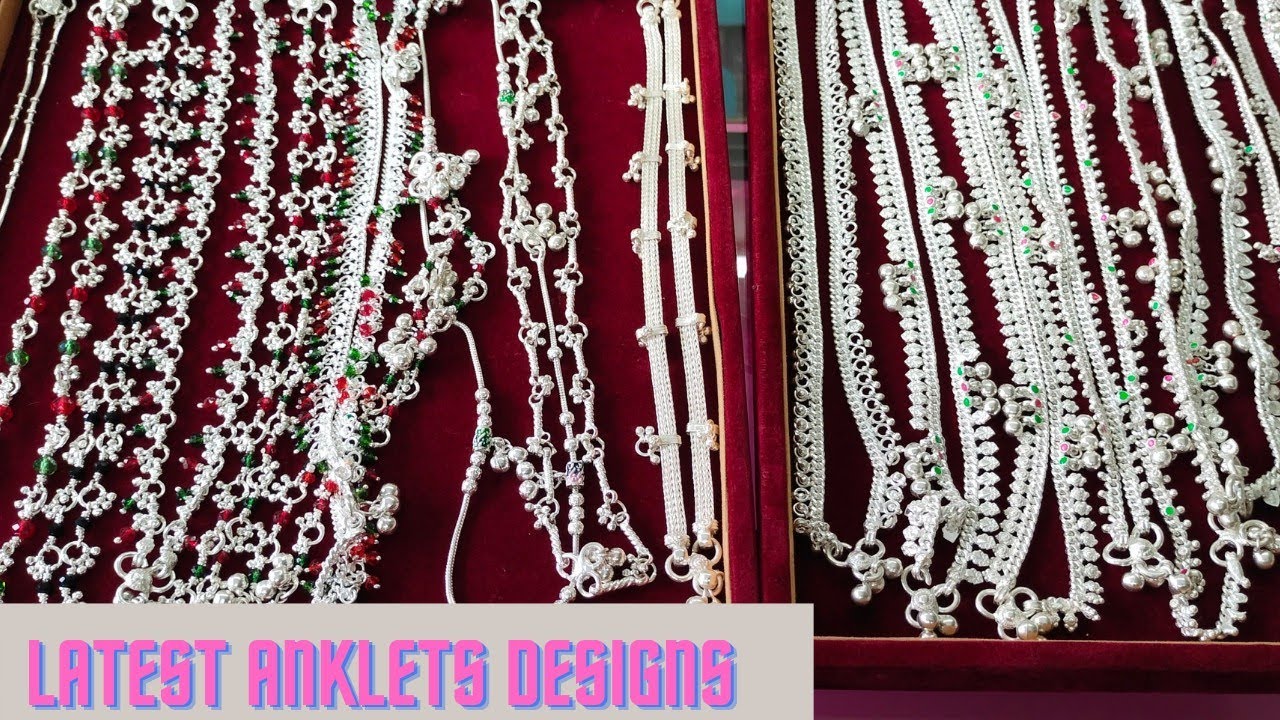 Pattilu Design's || Latest silver anklets Designs 🌷🌷🌷